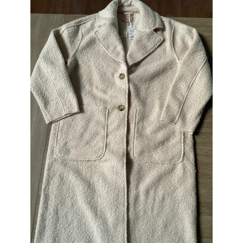 Marine Layer Colette Boucle Topcoat Cream Size Small New With Tags - Picture 8 of 11